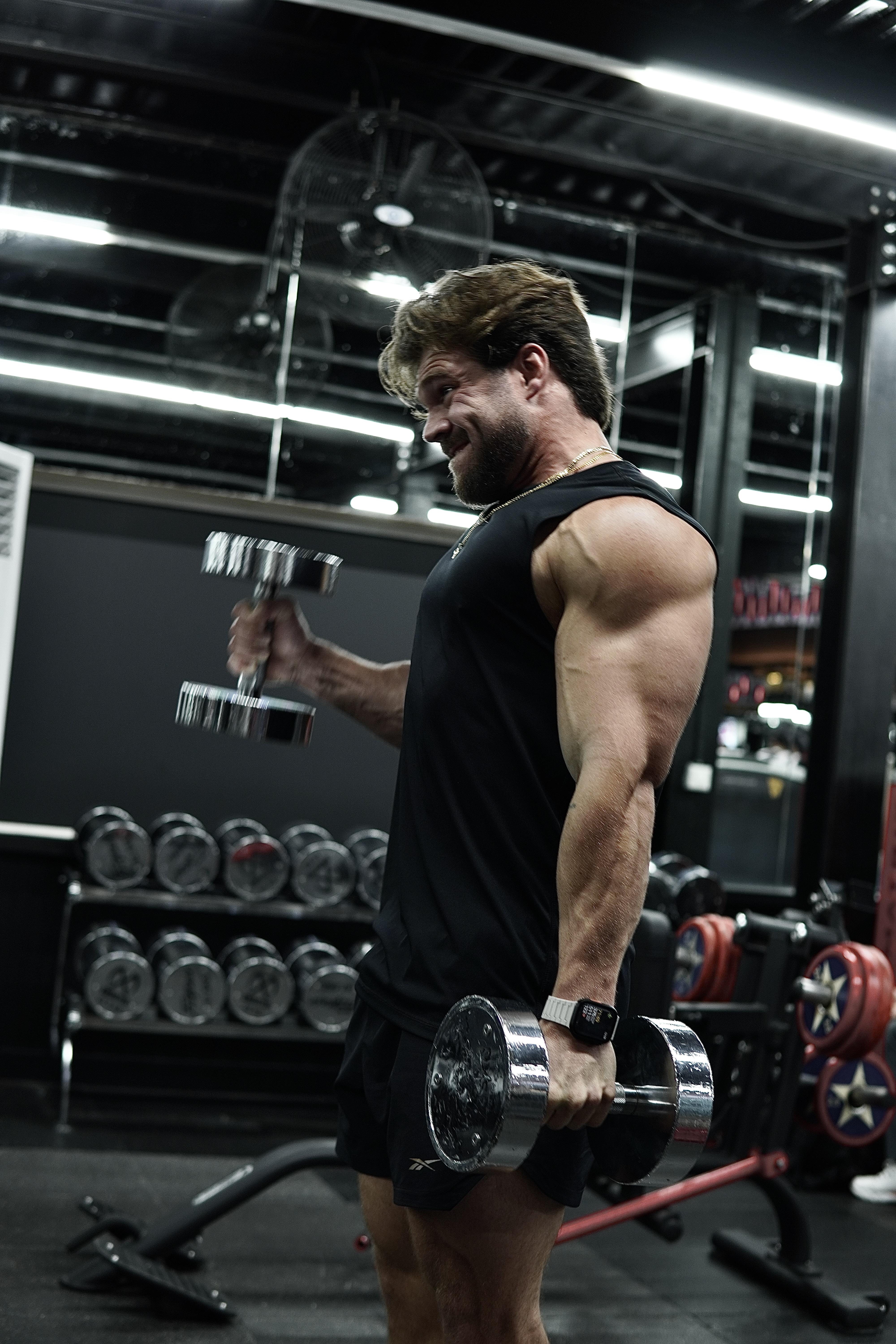 Justin Lambert training in the gym