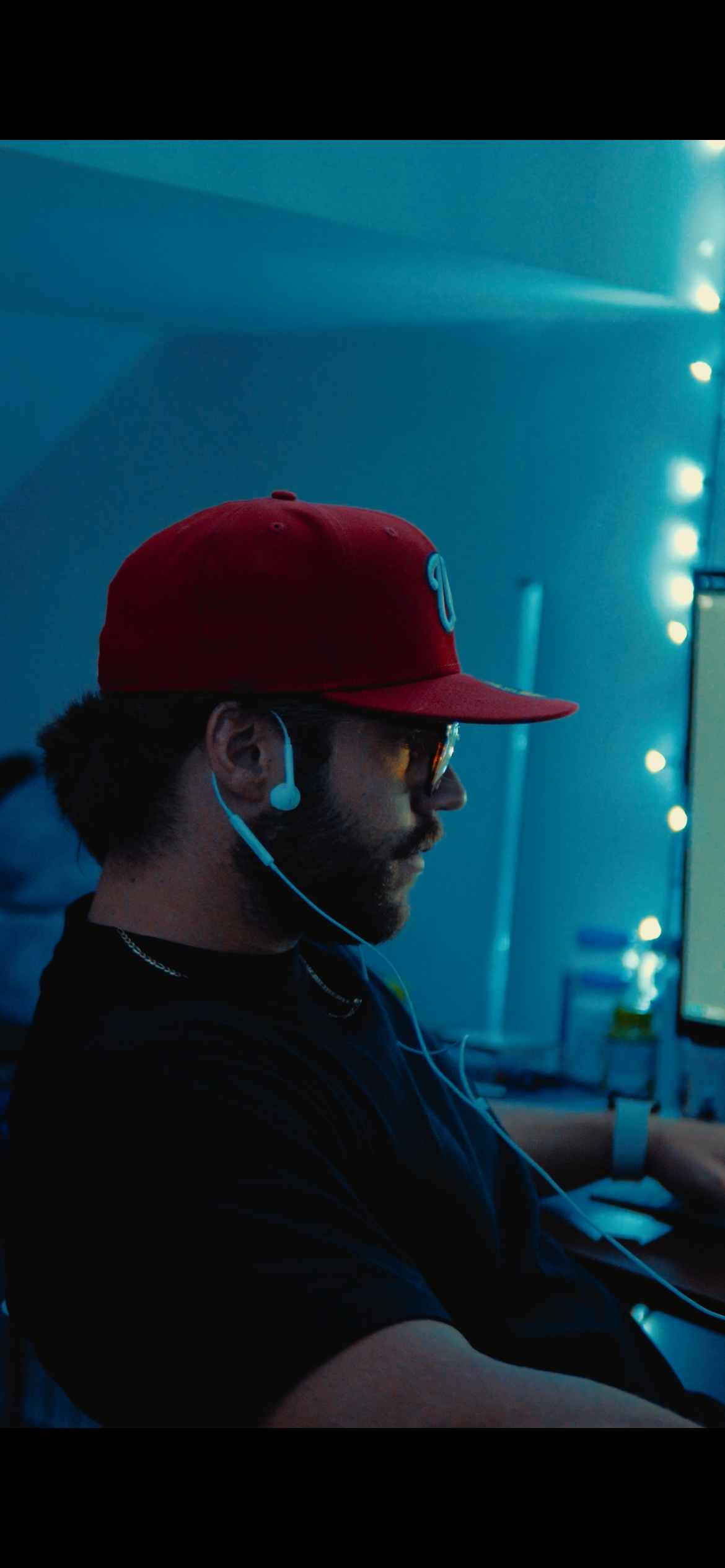 Justin coaching at his desk